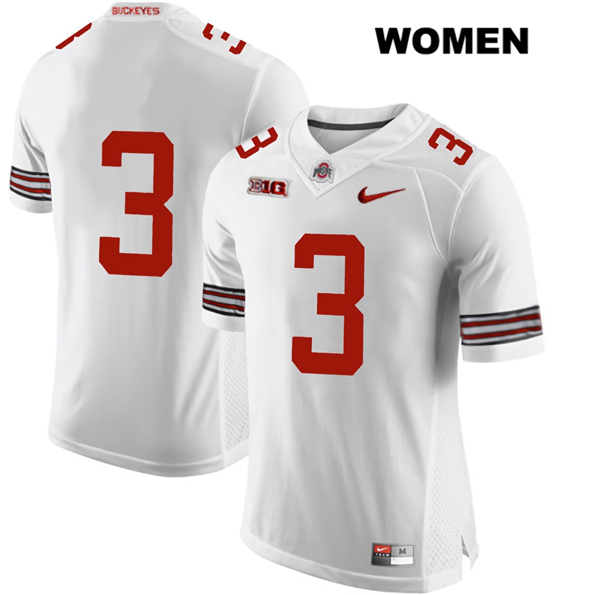 Quinn Ewers Ohio State Buckeyes Women's NCAA #3 No Name White College Stitched Football Jersey RJJ0656XM